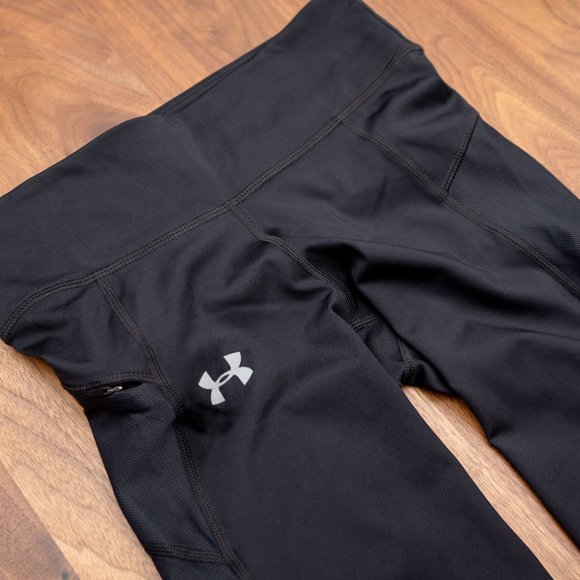 Black Under Armour Women's HeatGear Ankle Leggings - Small - Picture 3 of 10